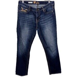 Kut From the Kloth embroidered thick stitch Stevie Straight Leg Jeans Women’s 12